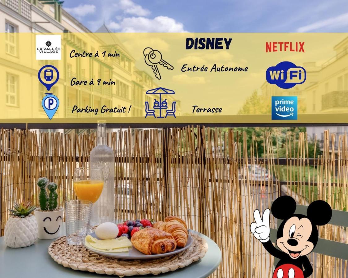 Le Bleu, Tres Bien Situe 1Mn Centre Commerciale, Disney Parking Gratuit Serris Exterior photo